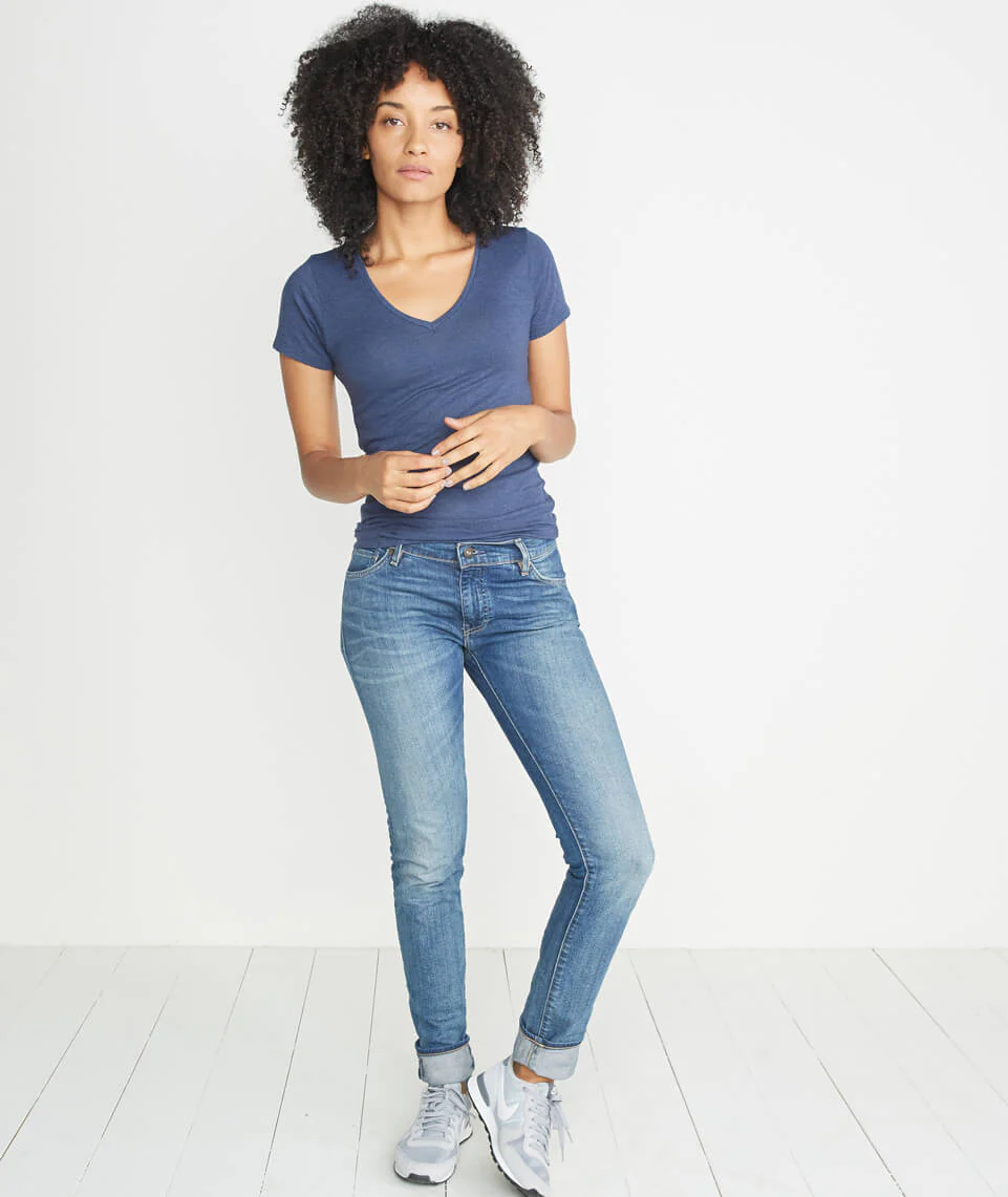 V-Neck in Twilight Overdye