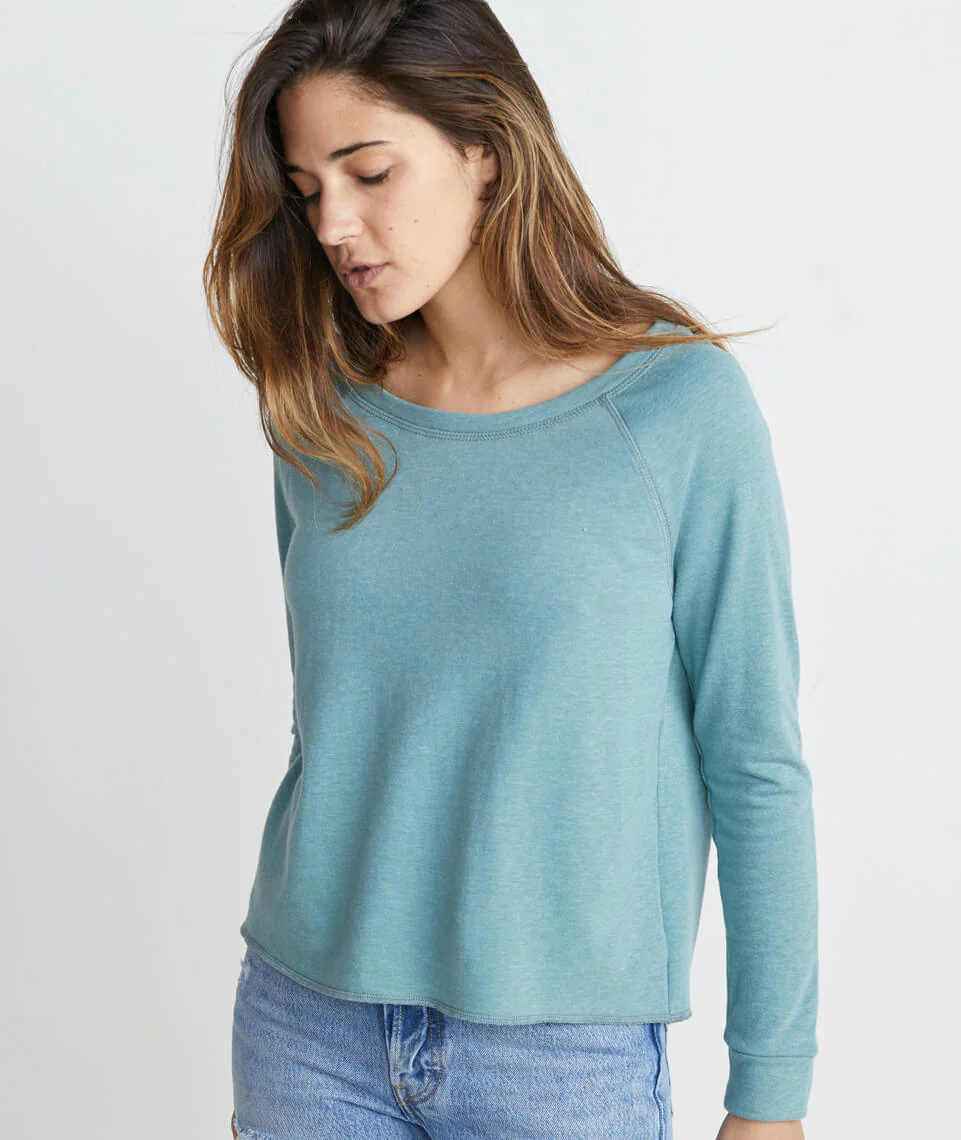 Double Knit Raglan in Surf Green