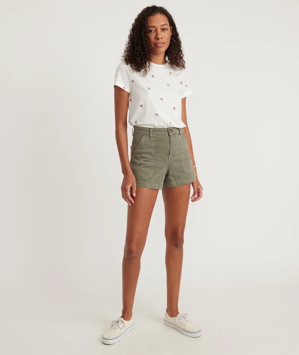 Classic Crew Tee in Mushroom Print