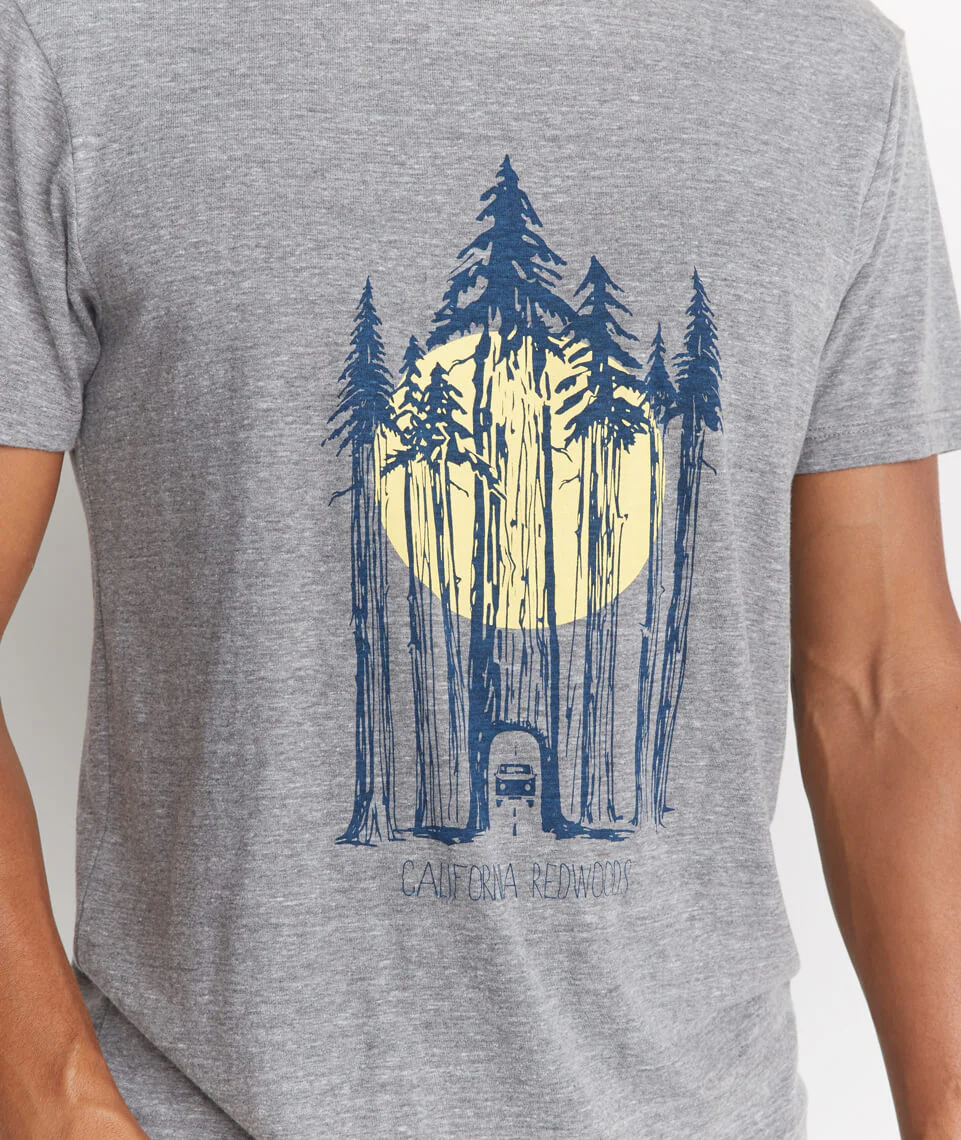 Redwoods Tee in Heather Grey