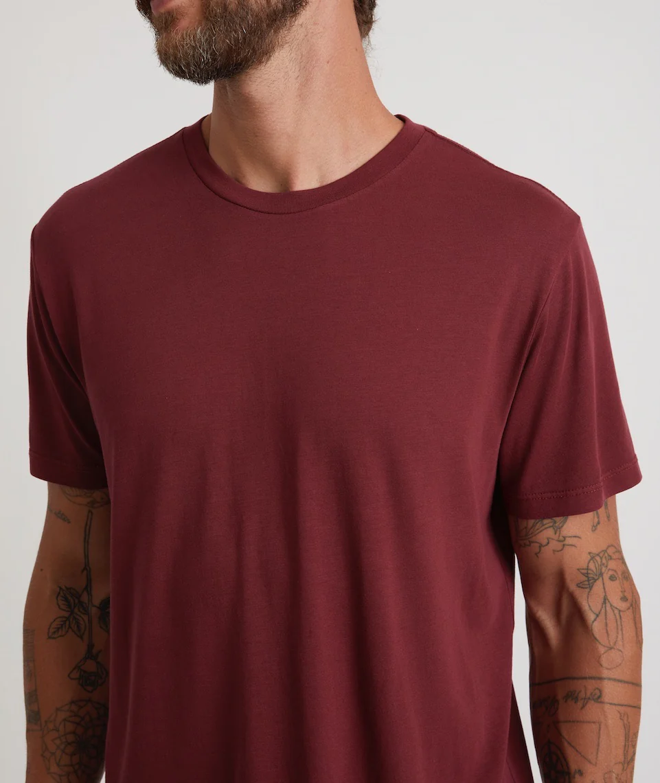 Signature Crew Tee in Tawny Port