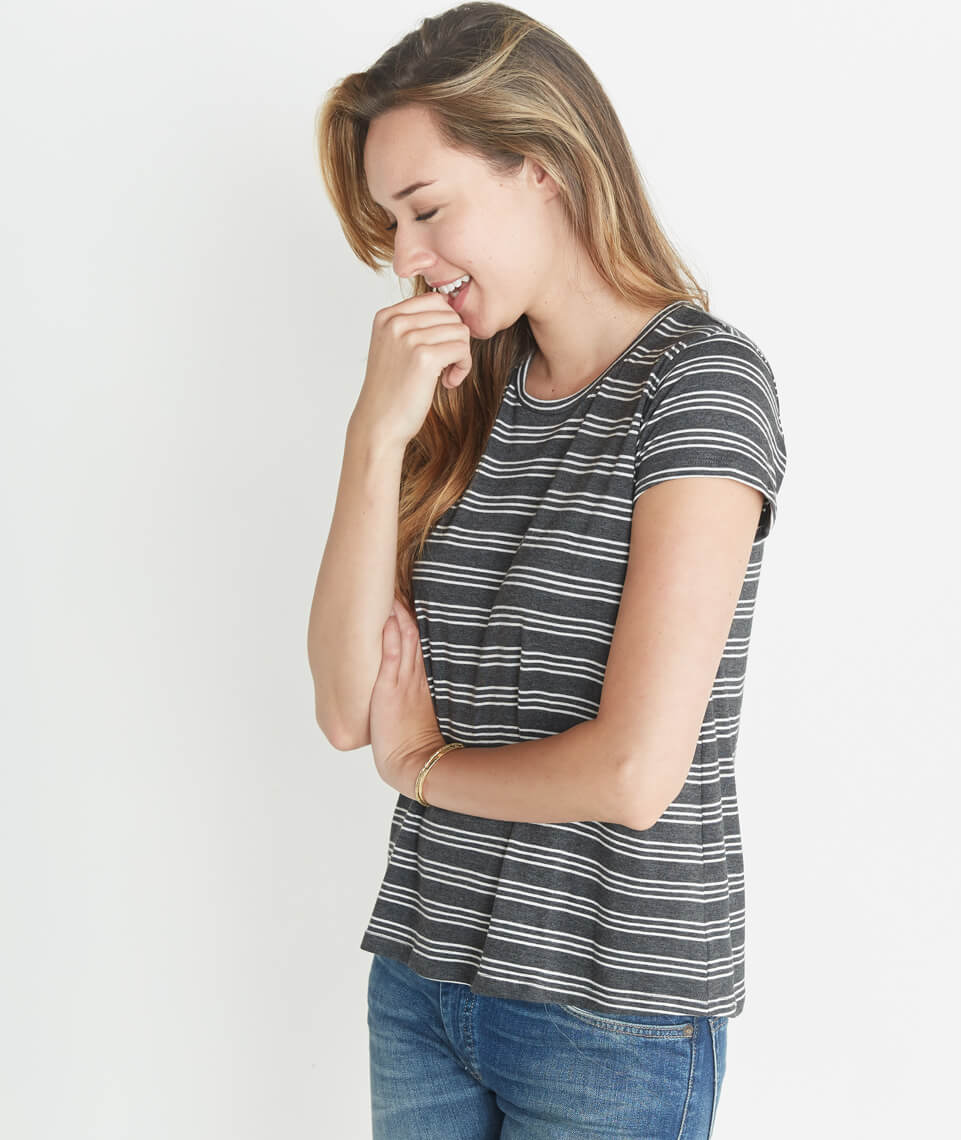 Swing Crew in Charcoal Stripe