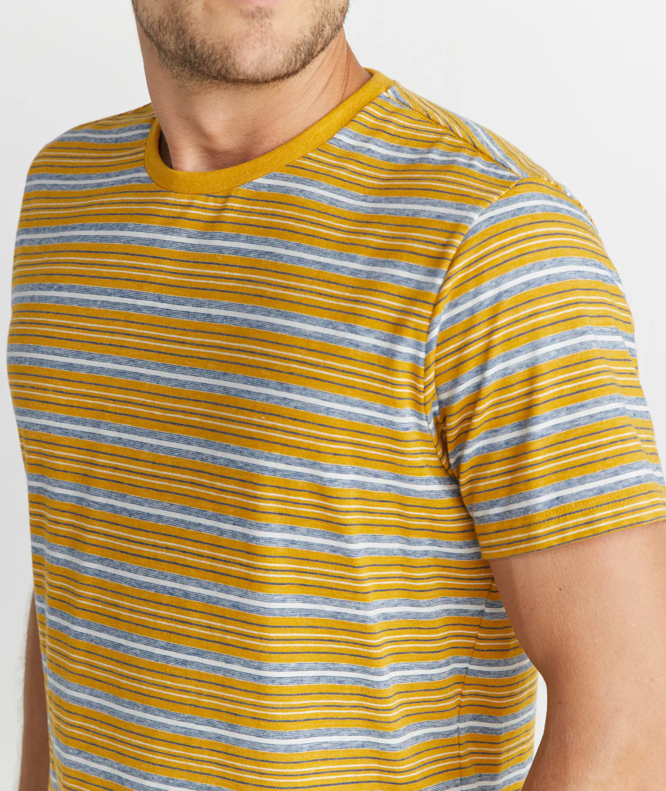 Signature Crewneck in Yellow Stripe