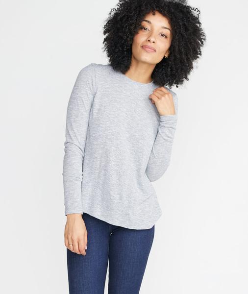 Tinley Tulip Back in Thin Grey & White