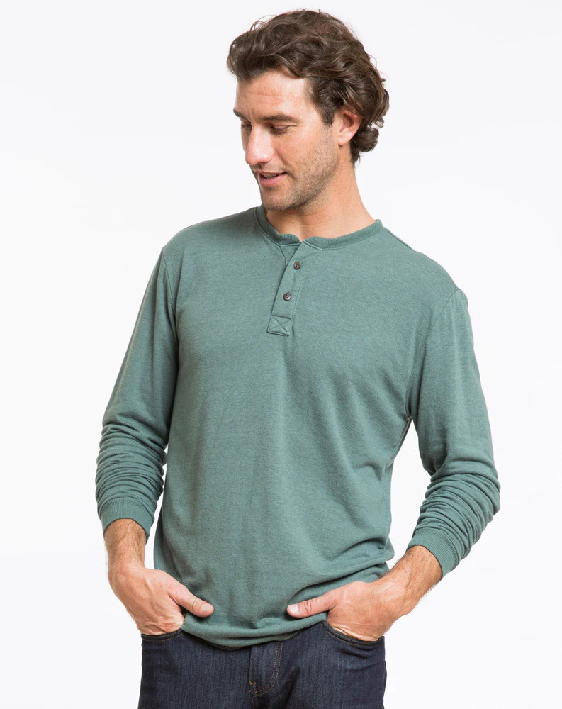 Double Knit Henley in Pine Grove