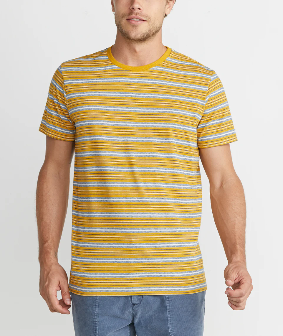 Signature Crewneck in Yellow Stripe