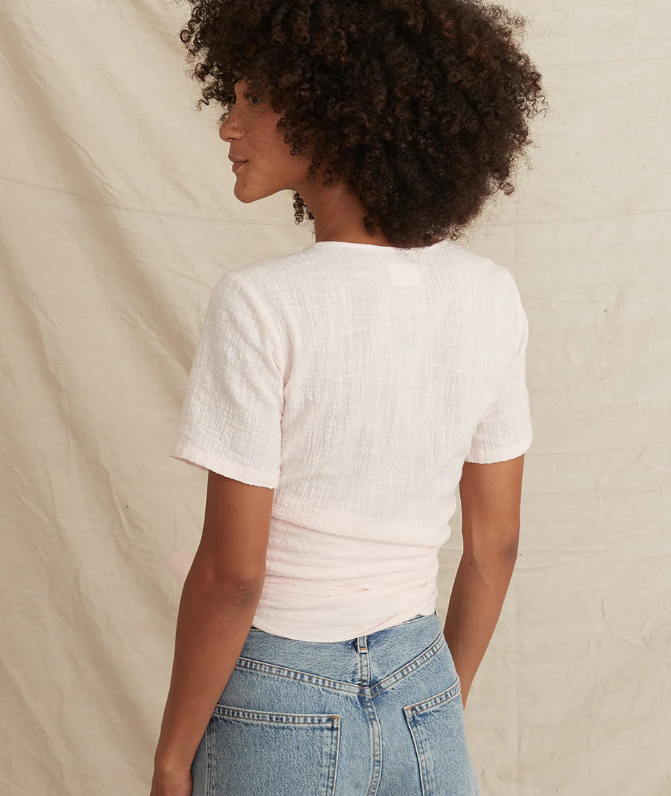 Marilyn Wrap Top in Rosewater