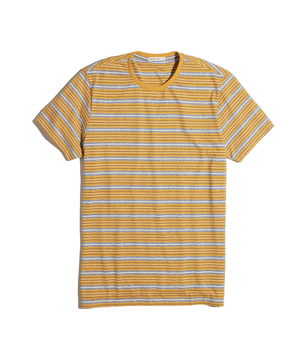 Signature Crewneck in Yellow Stripe