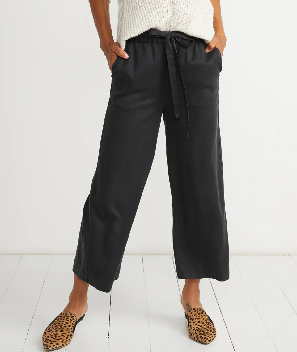 Spruce Wide Leg Pant in Faded Black