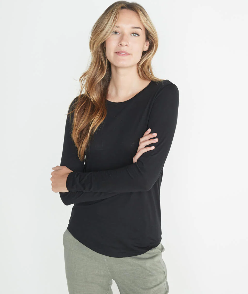 Clover Saddle Longsleeve in Black