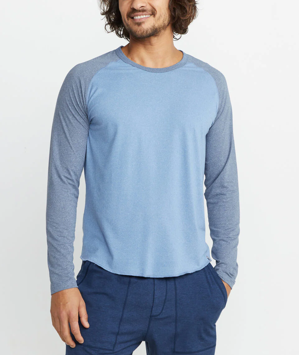 Sport Baseball Raglan in Navy Heather