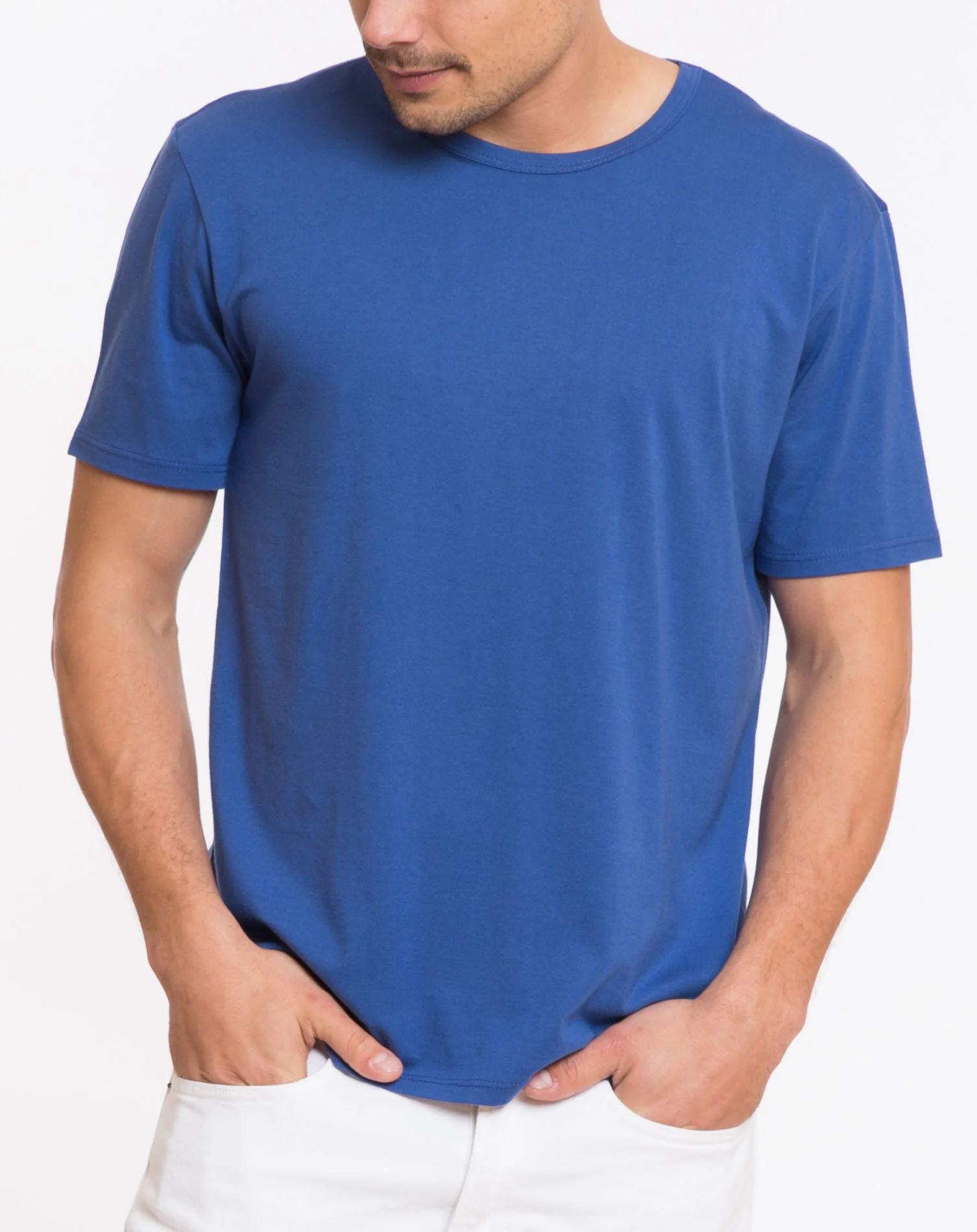 Signature Crewneck Tee - Surfer Blue