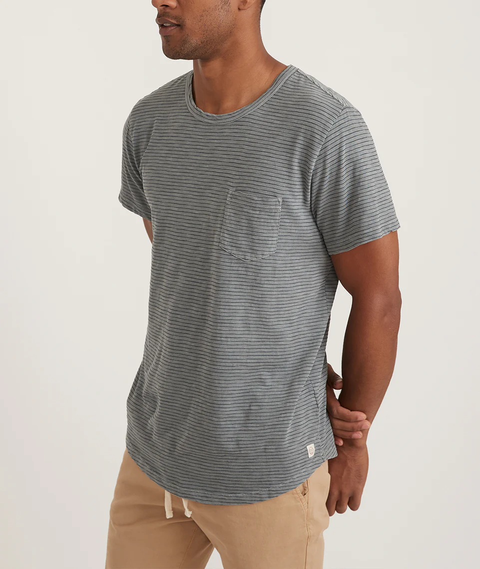 Saddle Hem Pocket Tee in Monument