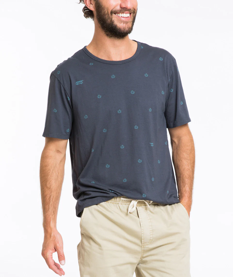 All Over Print Crewneck - Midnight Blue