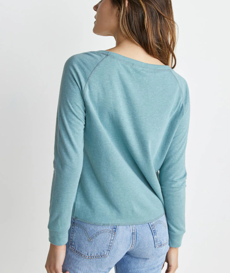 Double Knit Raglan in Surf Green