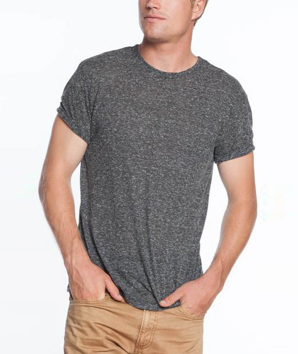 Melange Crewneck Tee - Charcoal