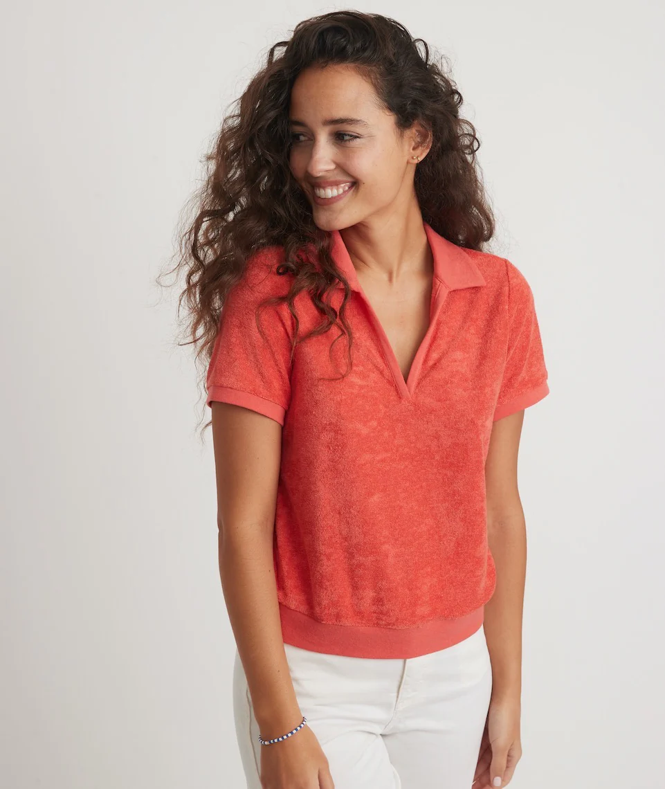 Vintage Short Sleeve Polo in Red