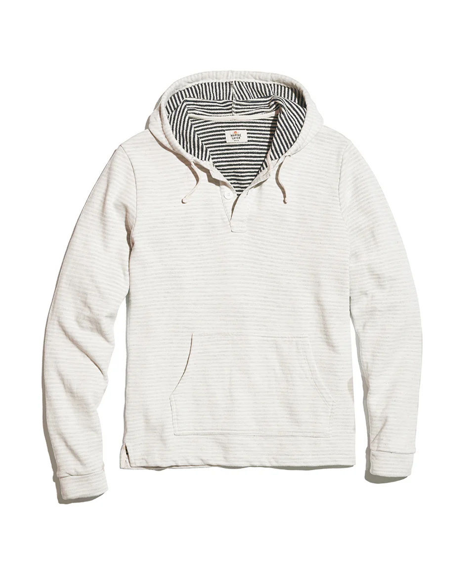 Beach Hoodie in Blue Stripe