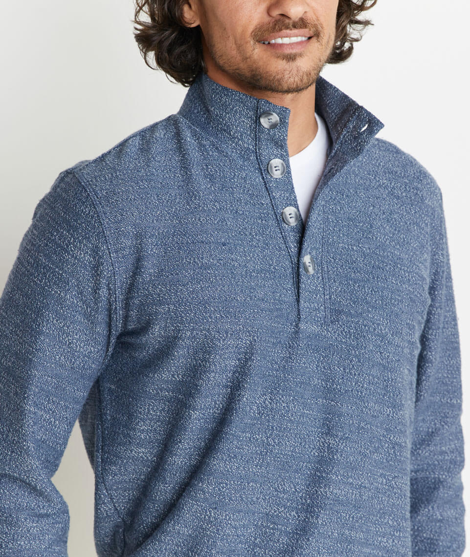Clayton Pullover in Navy Boucle