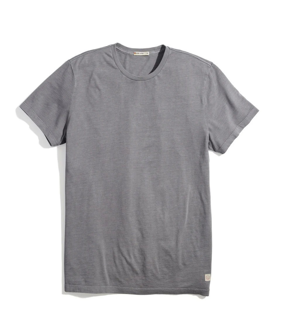 Signature Crew Tee in Frost Grey