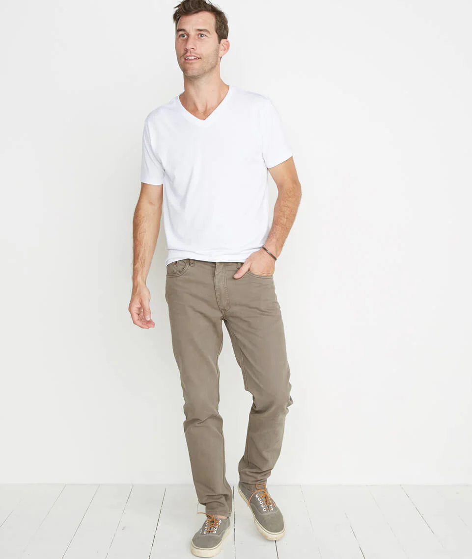 Beck 5 Pocket Pant in Worn Olive