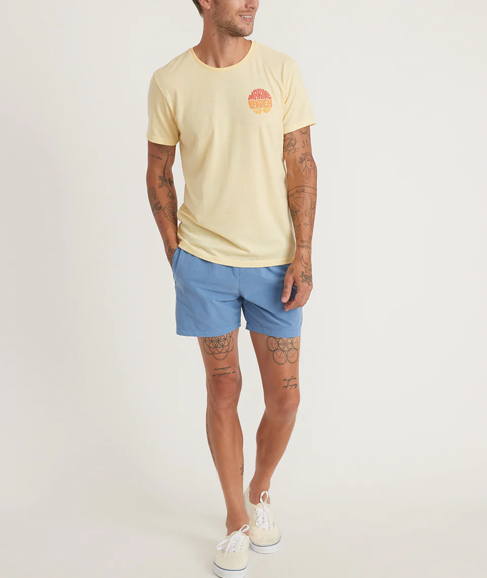 Re-Spun Graphic Tee in Pale Banana