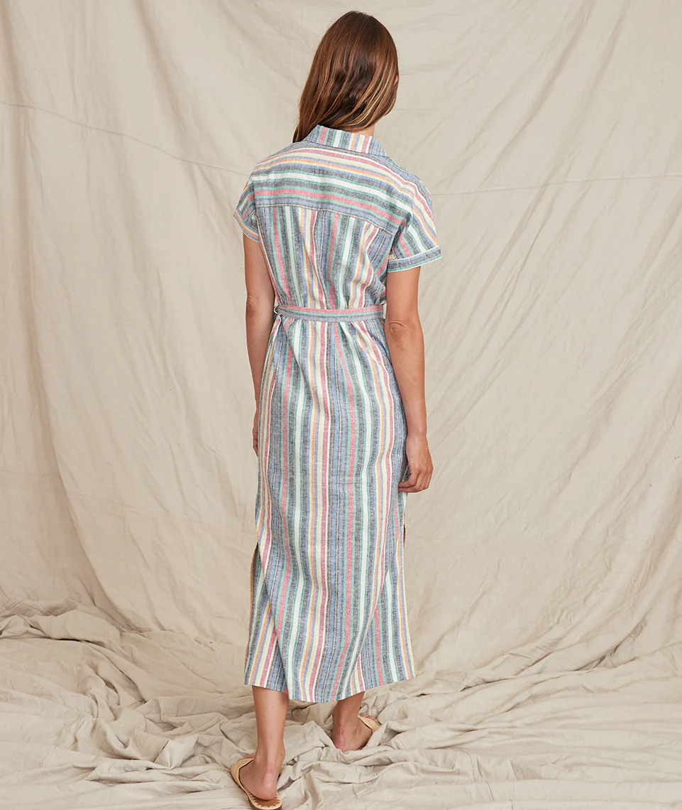 Simone Dress in Multi Stripe