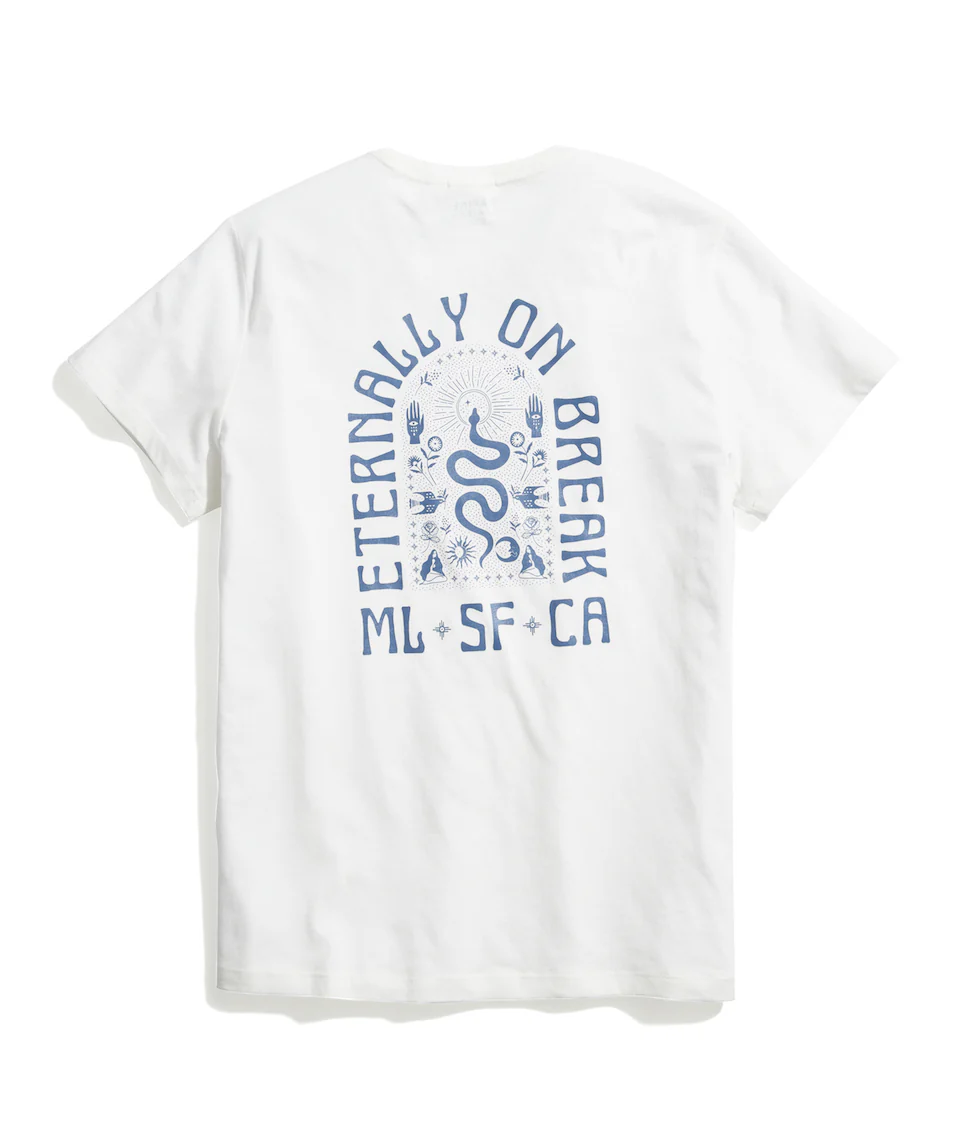 Signature Crew Graphic Tee in Natural