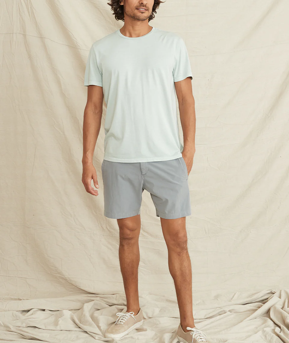 Signature Crewneck in Soft Aqua