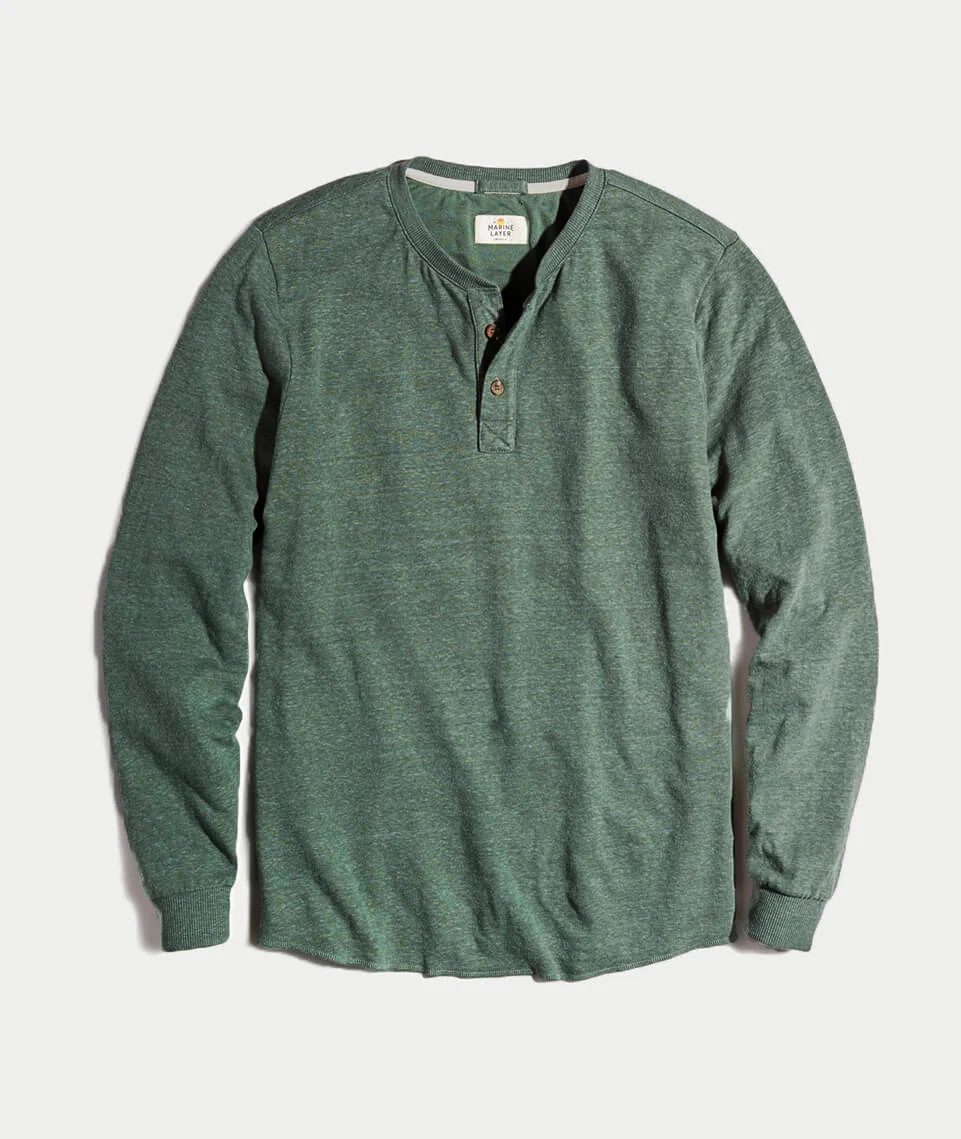 Double Knit Henley - Forest Green