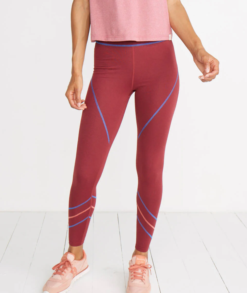 Mia Sport Legging in Rosewood