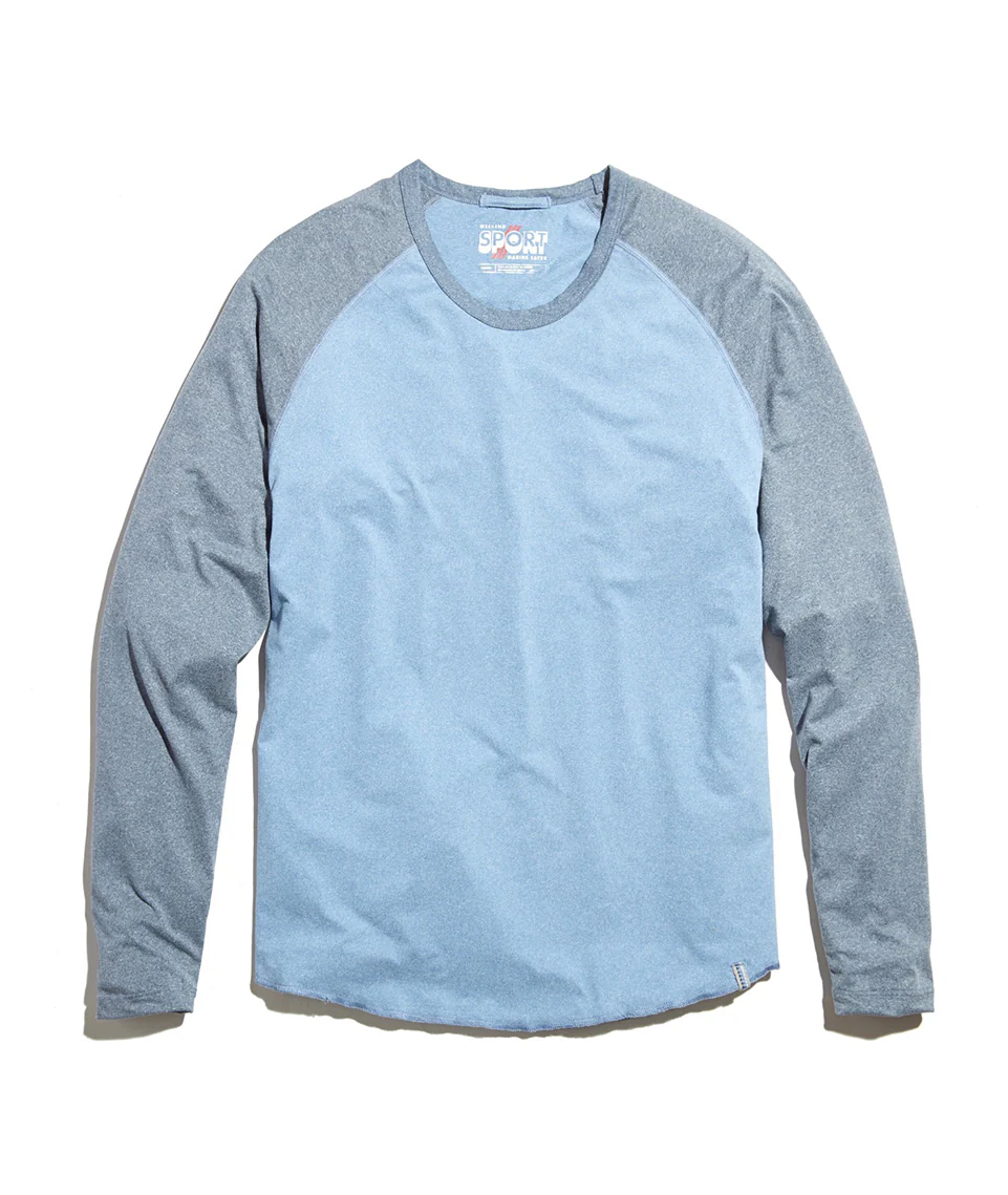 Sport Baseball Raglan in Navy Heather