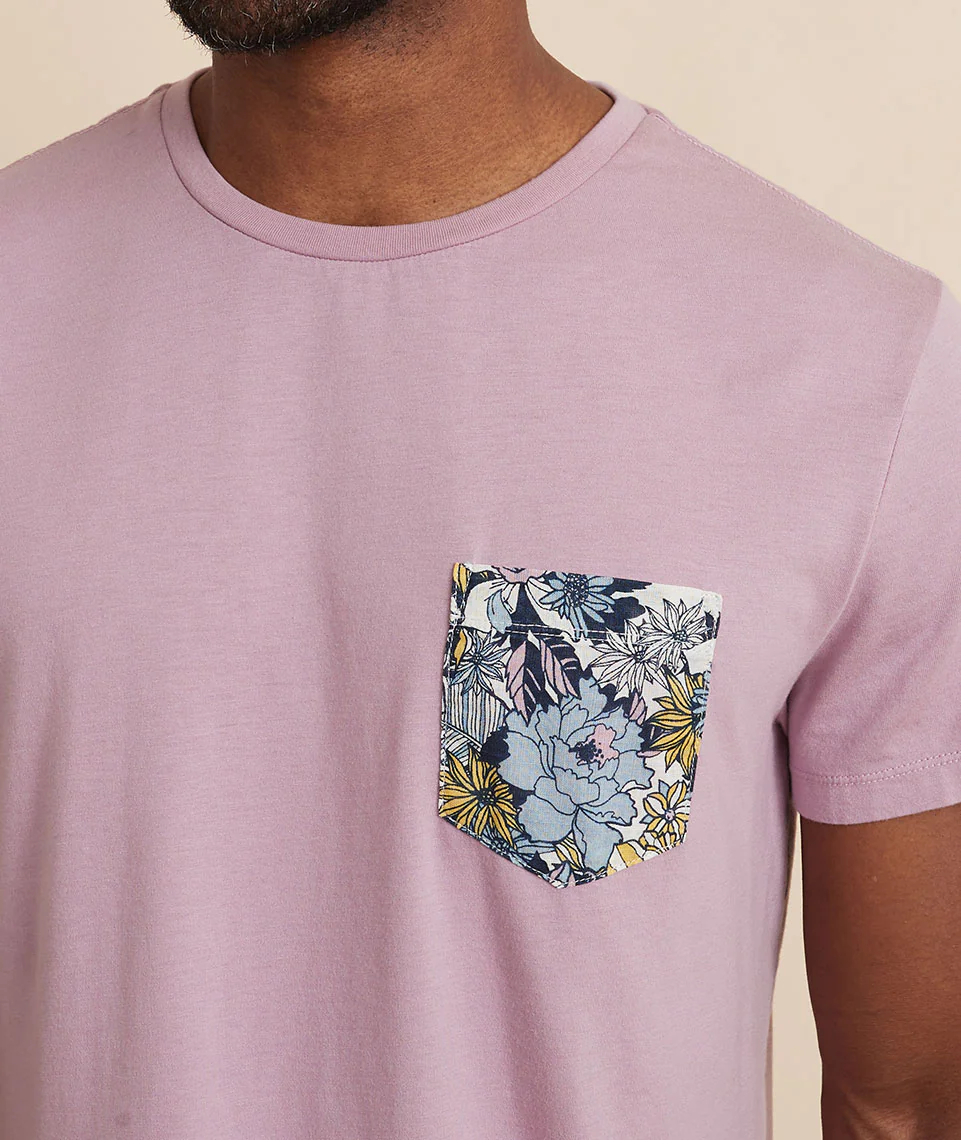 Signature Pocket Tee in Mauve Shadows