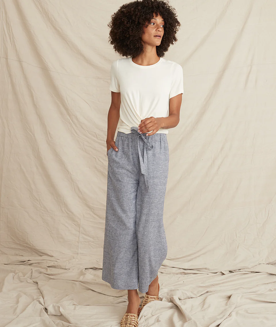 Brielle Front Twist Top in Cream White