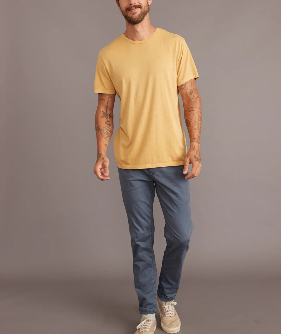 Signature Crew Tee in Faded Ochre