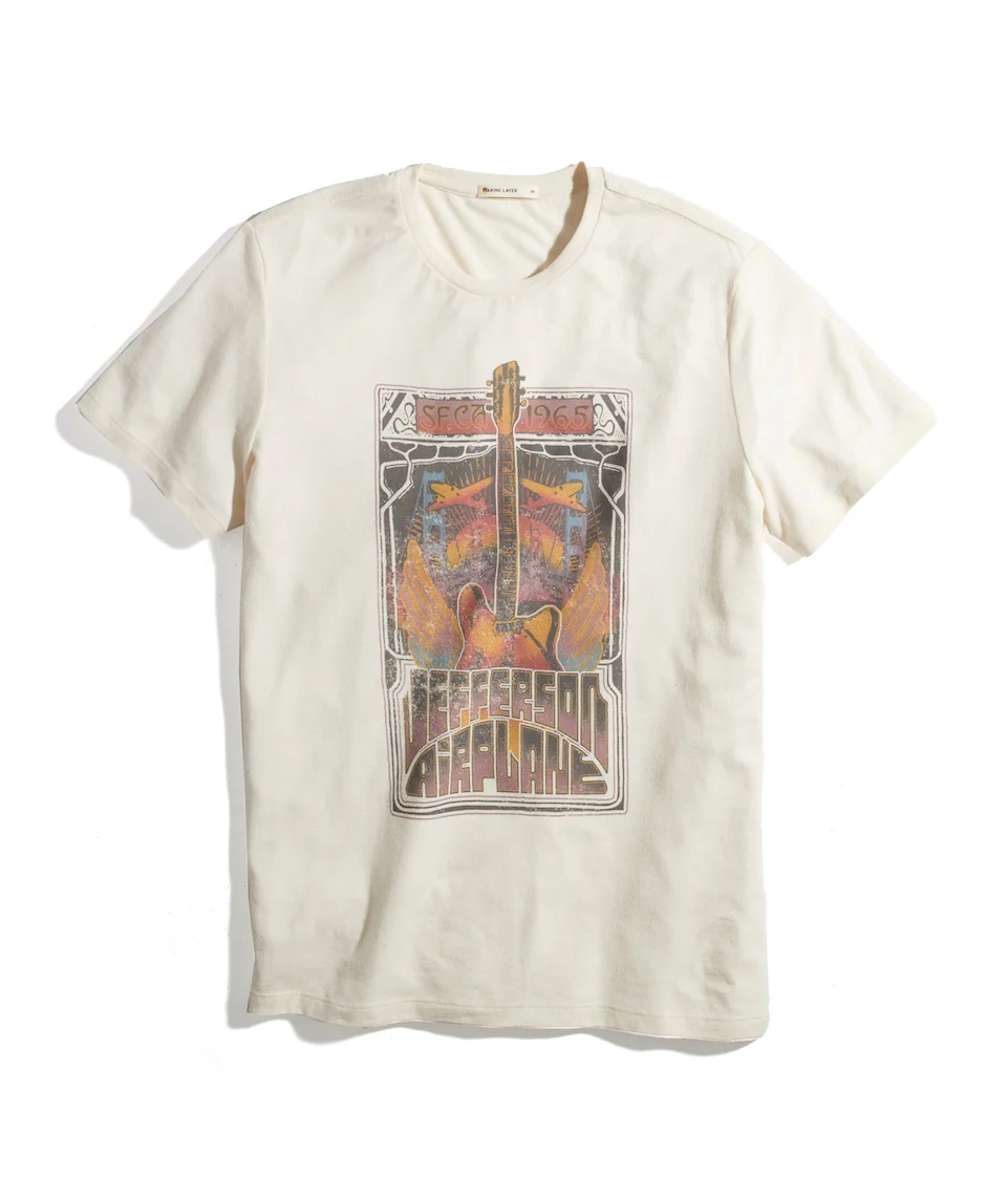 Jefferson Airplane Unisex Tee in Natural