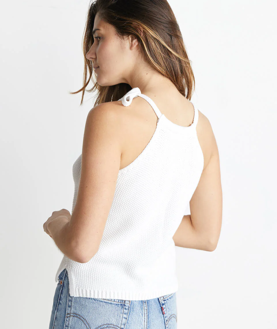 Ginger Sweater Tank in White
