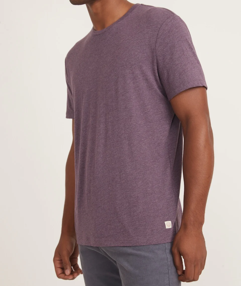 Signature Crew Tee in Heather Purple