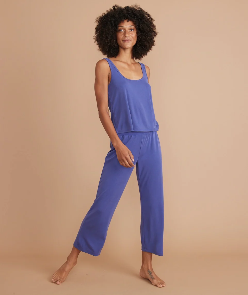 Luxe Rib 7/8 Pant in Orient Blue