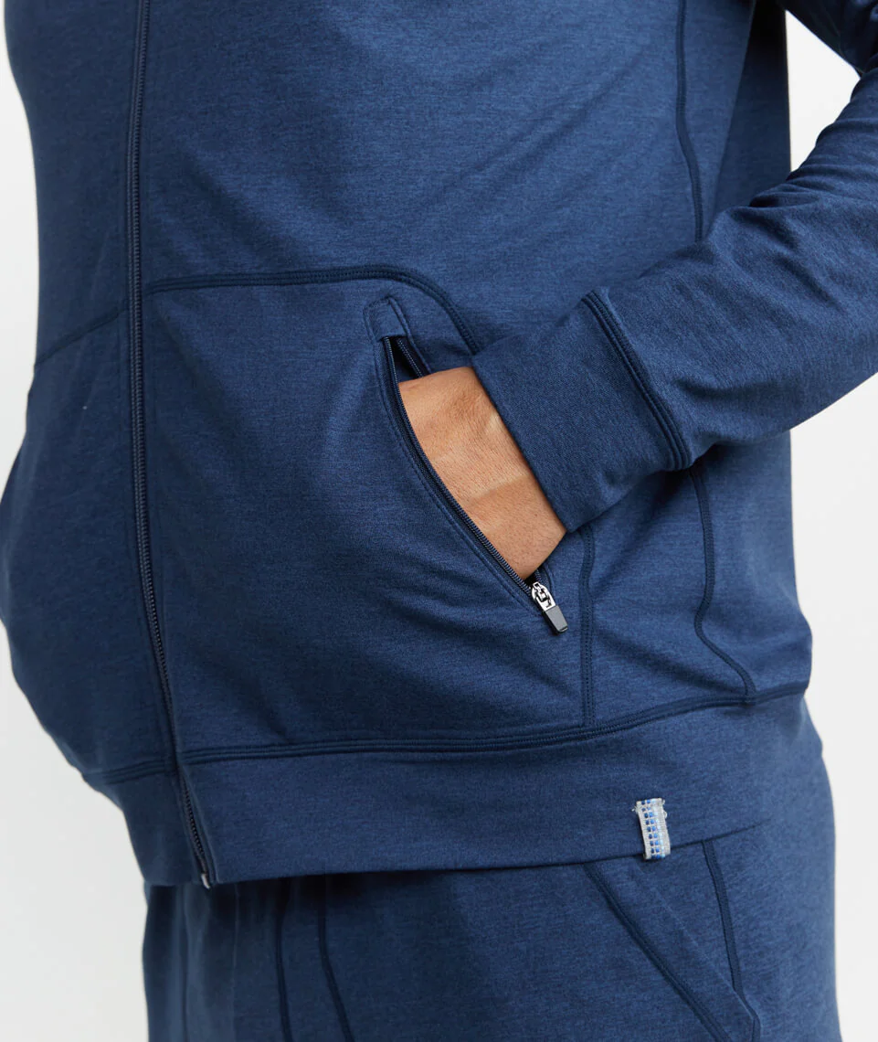 Kendrick Zip Hoodie in Navy Heather