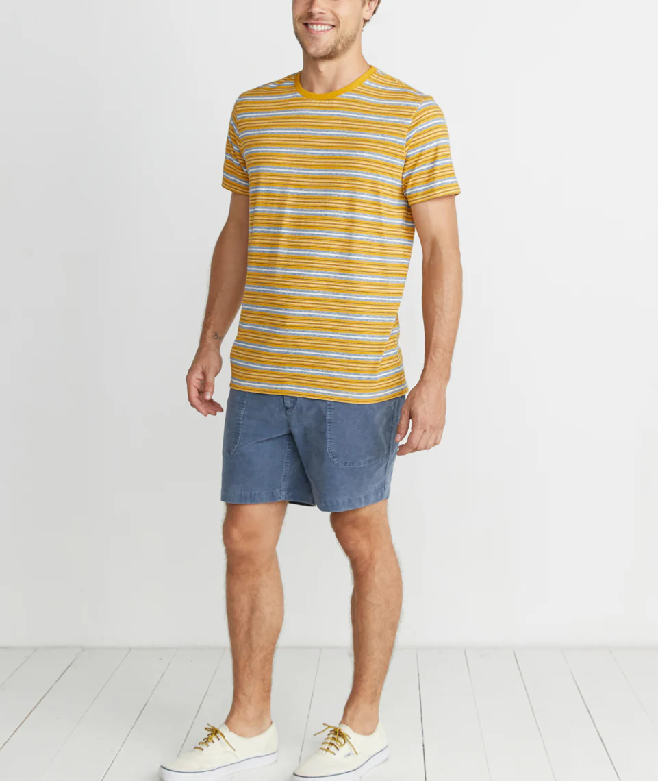 Signature Crewneck in Yellow Stripe