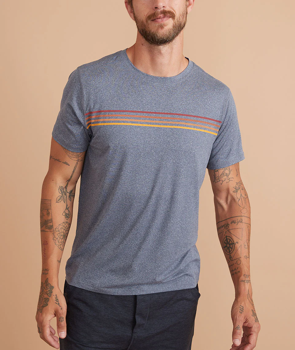 Sport Crew Graphic Tee in Patriot Blue