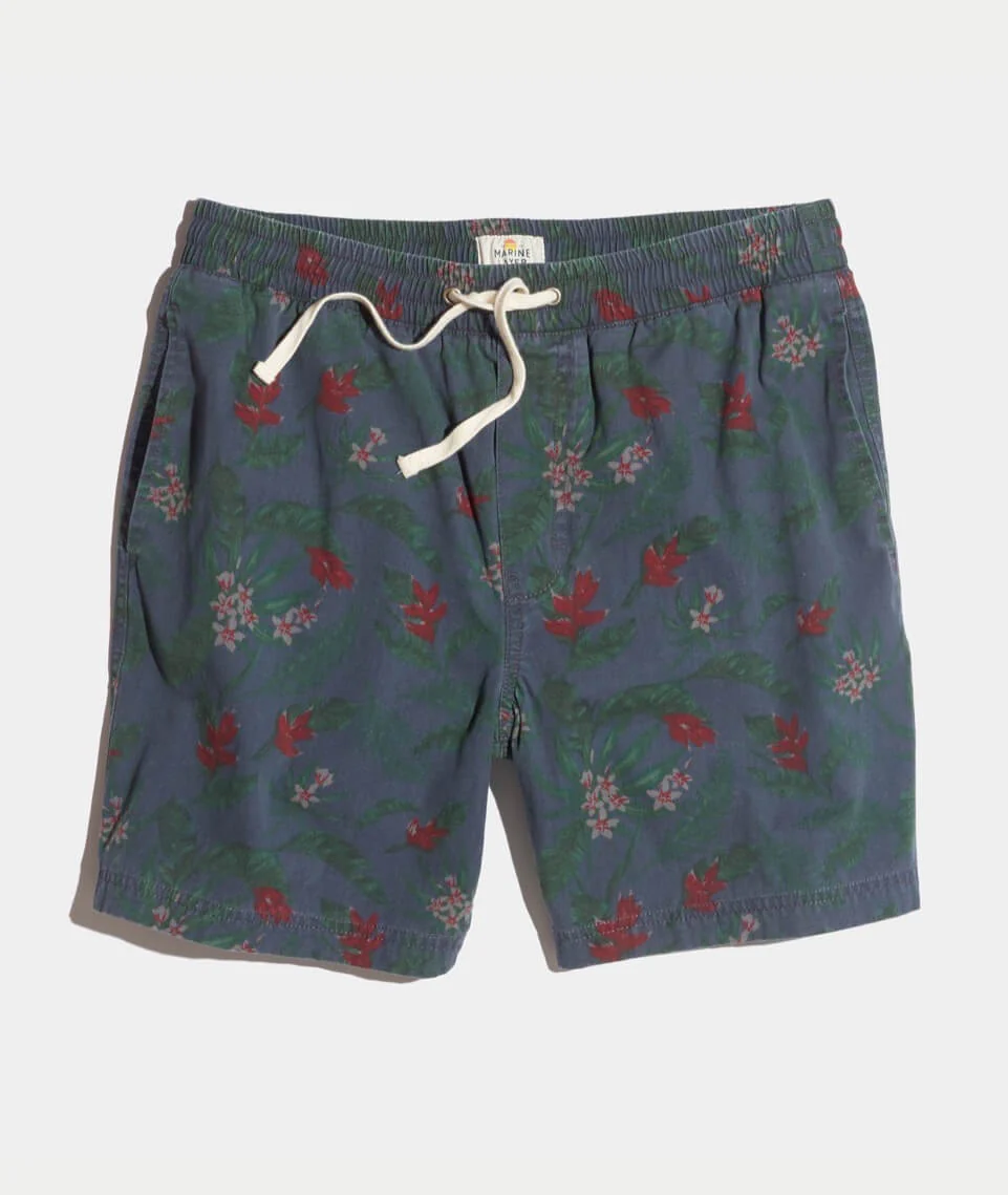 Beach Short in Ink Print