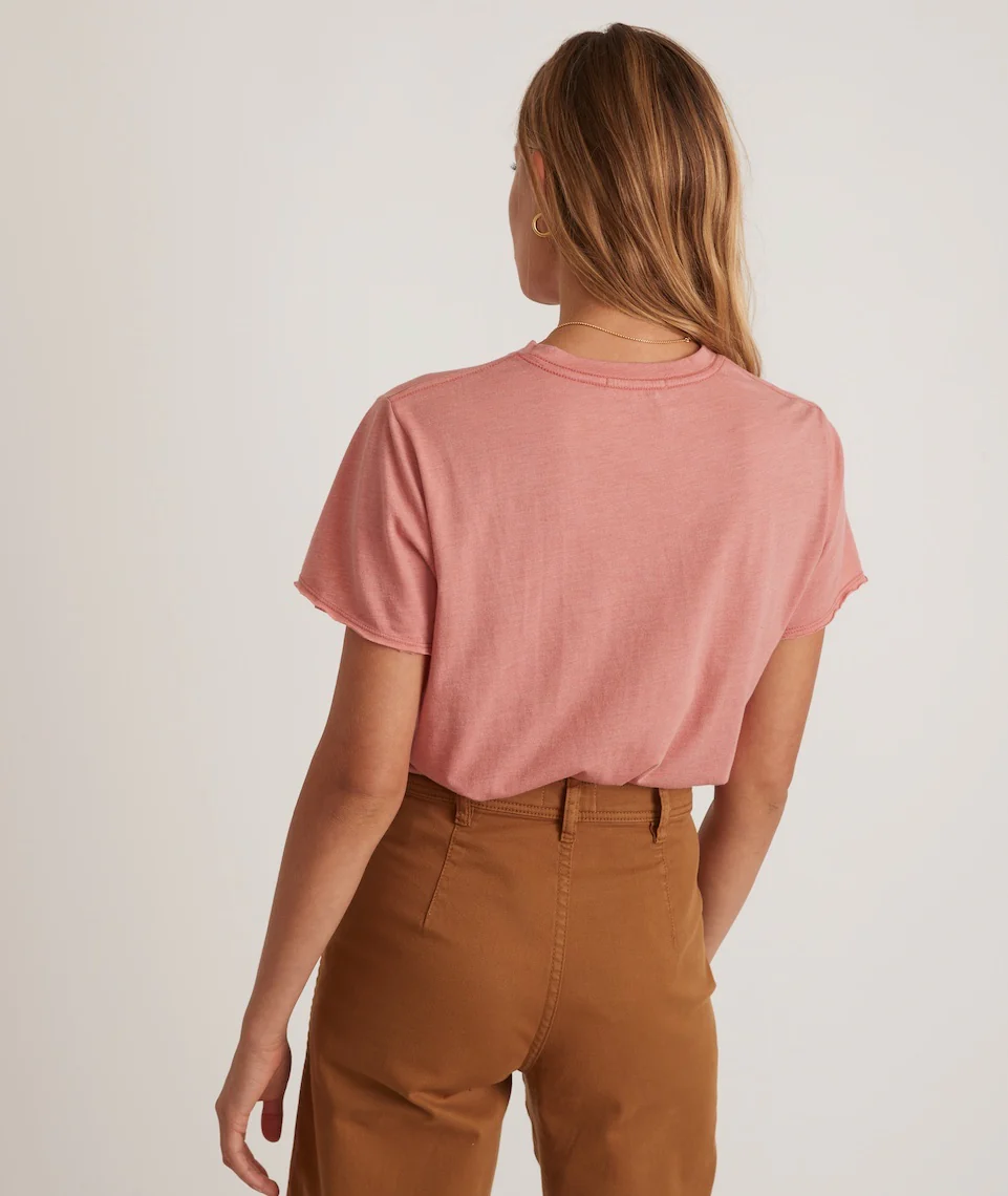 Boyfriend Crew Tee in Barn Red