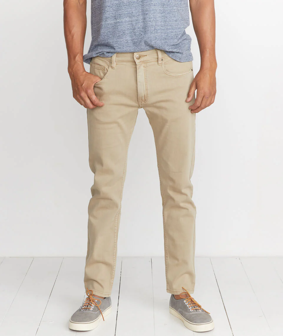 5 Pocket Slim Fit Pant in Light Khaki