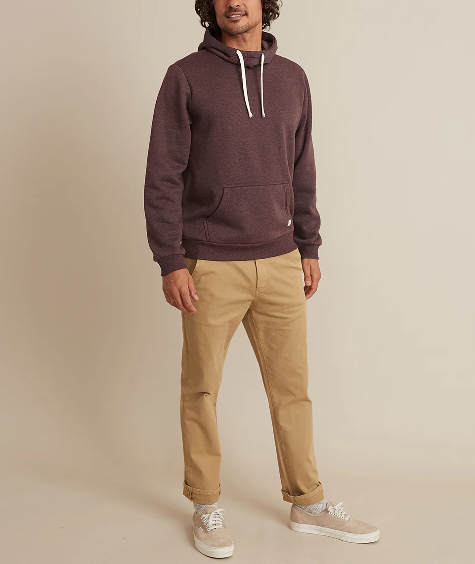 Cowlneck Pullover Hoodie in Cabernet