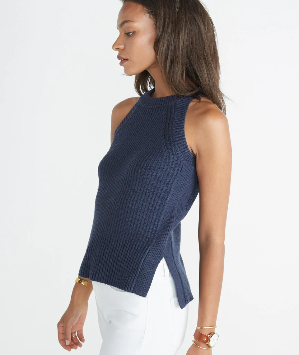 Vista Sweater Tank - Mood Indigo