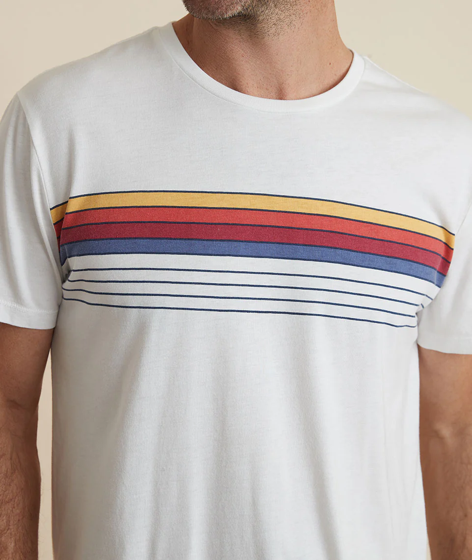 Signature Crew Graphic Tee in Antique White