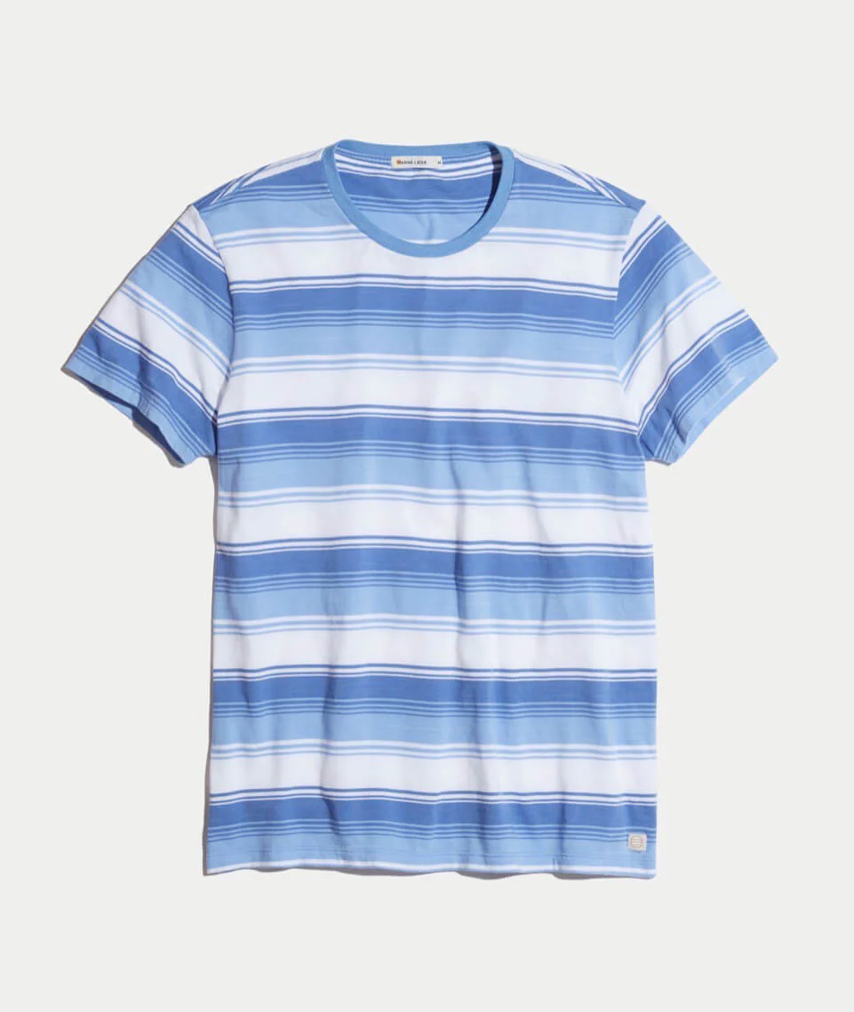 Sandpoint Crewneck in Blue/Peri Stripe