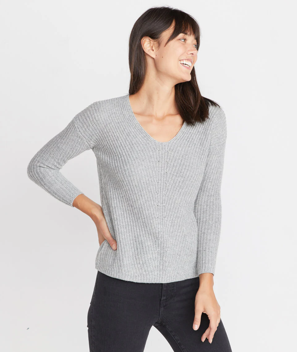 Elisa Pullover in Heather Grey